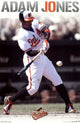 Adam Jones Baltimore Orioles Poster Print showcasing dynamic baseball action.