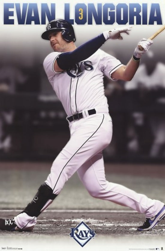 Tampa Bay Rays Evan Longoria Poster Print - vibrant sports artwork
