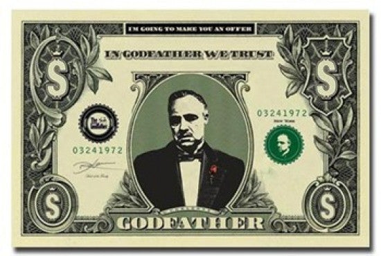 The Godfather Dollar Poster Print - 36x24 Rolled Artwork