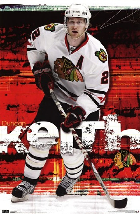 Chicago Blackhawks Duncan Keith Poster Print 22 x 34 inches.