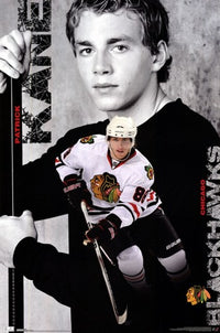 Patrick Kane Chicago Blackhawks poster print showcasing vibrant action.
