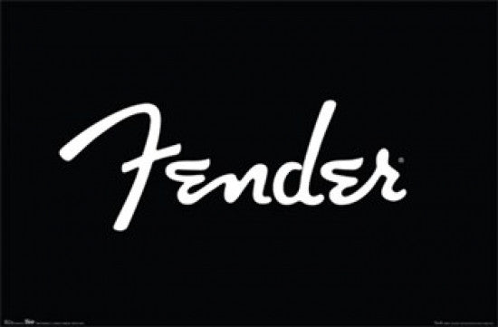 Fender Logo Poster Print - 34x22 Rolled Art Print