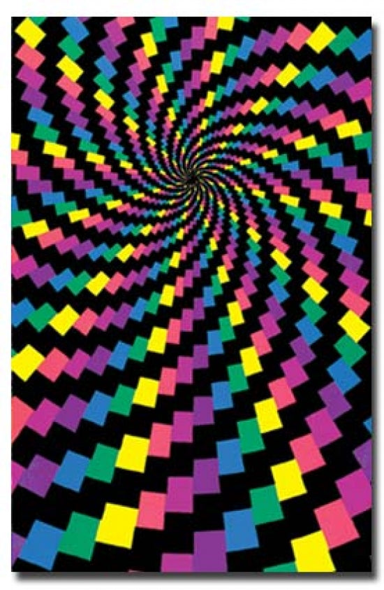 Electric Rainbow Black Light Poster showcasing vibrant colors under black light.