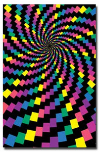 Electric Rainbow Black Light Poster showcasing vibrant colors under black light.