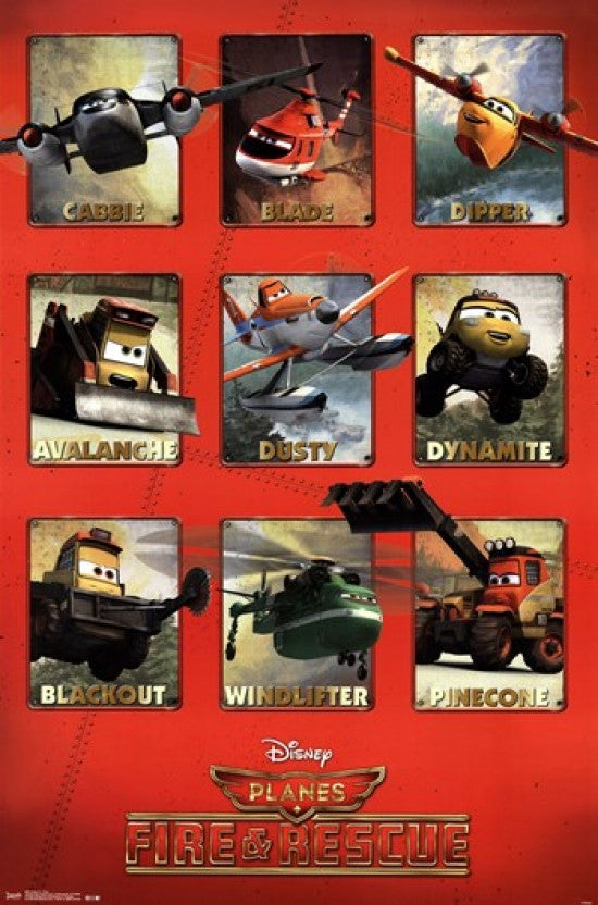 Planes 2 - Grid Rolled Poster Print (22x34)