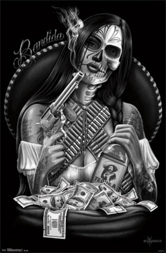 Bandida Lowrider Arte Poster Print - 24x36 Rolled Poster