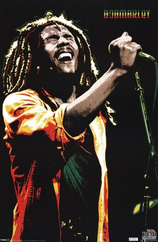 Bob Marley Singing Poster Print - 24x36 Rolled Poster
