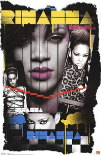 Rihanna Montage Poster Print - 23x34 Rolled Poster