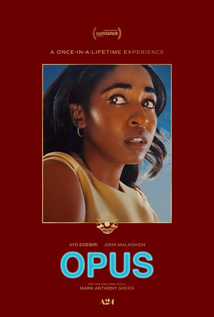 Opus Movie Poster Print, available in multiple sizes, showcasing cinematic artwork.
