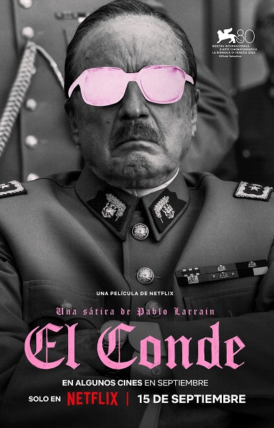 El Conde Movie Poster featuring vibrant colors and cinematic imagery.
