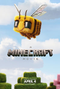 Minecraft Movie Poster showcasing vibrant artwork and adventure theme.