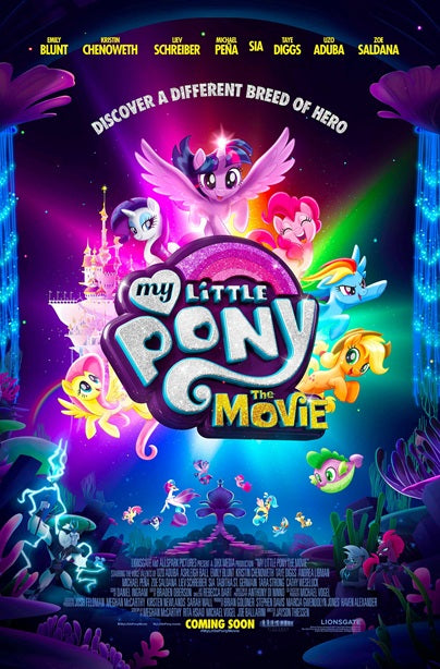 My Little Pony The Movie Poster Print featuring colorful characters from Equestria.