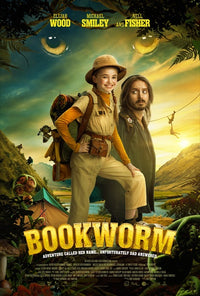 Bookworm Movie Poster Print featuring vibrant colors and literary theme