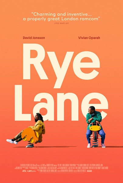 Rye Lane Movie Poster Print showcasing vibrant artwork.