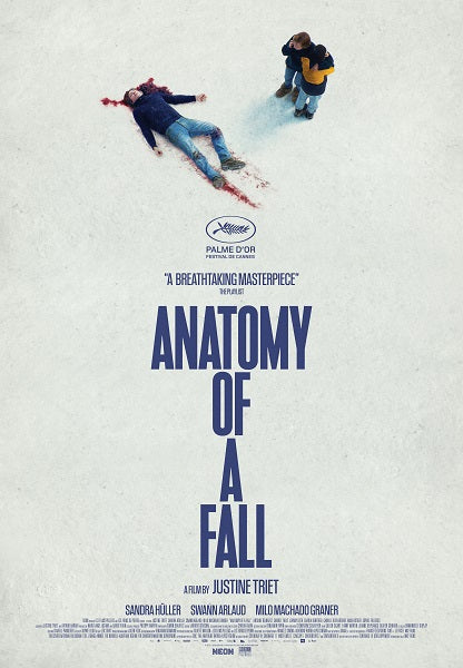 Anatomy of a Fall Movie Poster Print showcasing autumn colors and cinematic design.