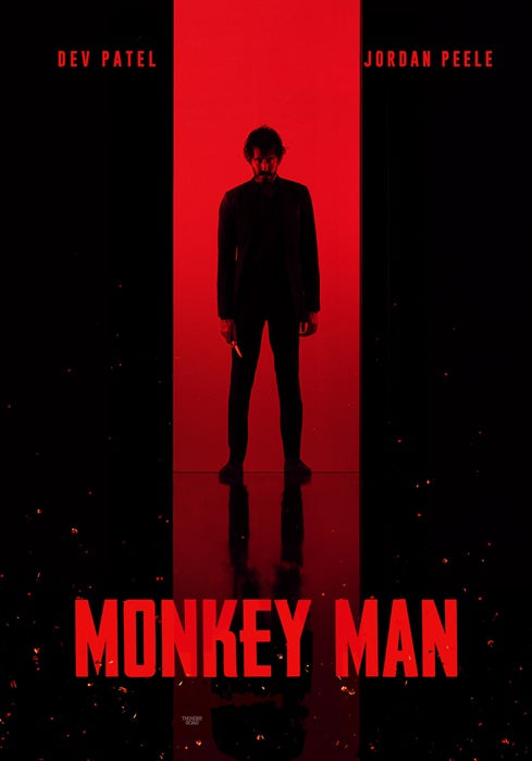 Monkey Man Movie Poster Print featuring vibrant artwork.