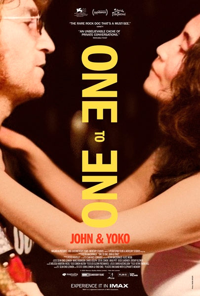 One to One John & Yoko Movie Poster featuring vibrant colors and iconic imagery.