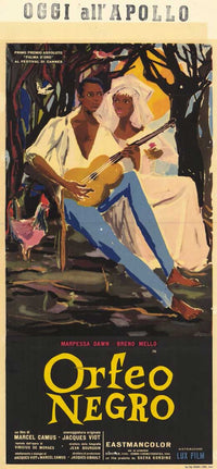 Black Orpheus Movie Poster Print featuring vibrant artwork.