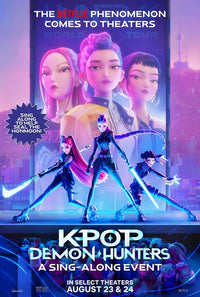 KPop Demon Hunters Movie Poster Print showcasing vibrant artwork.
