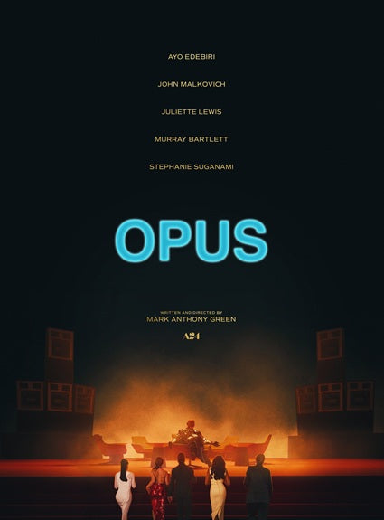 Opus Movie Poster Print showcasing vibrant cinematic artwork.