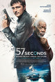 57 Seconds Movie Poster Print featuring vibrant visuals for film enthusiasts.