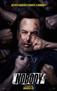 Nobody Movie Poster featuring action-packed visuals.