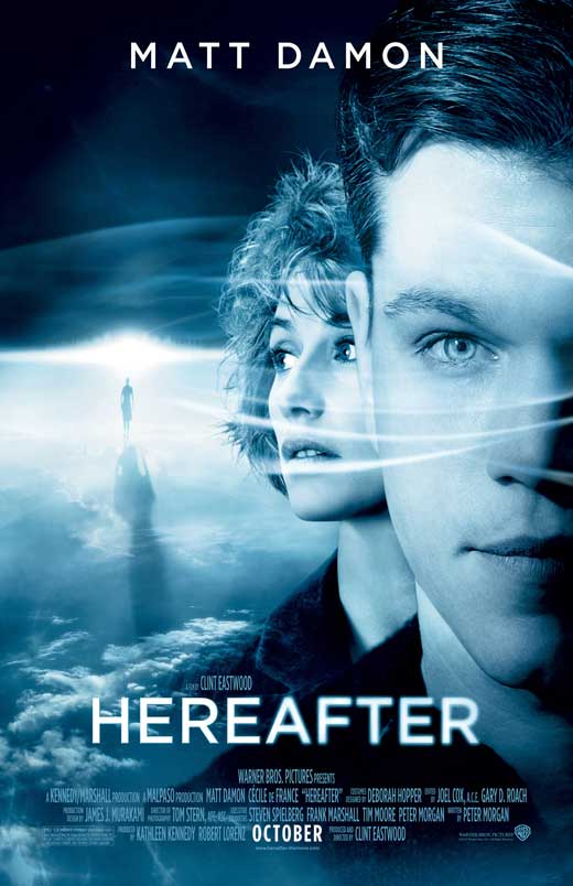 Hereafter Movie Poster featuring dramatic imagery and captivating visuals.