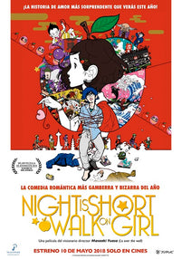 The Night is Short, Walk on Girl Movie Poster featuring whimsical visuals.