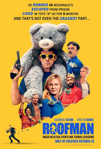 Roofman Movie Poster showcasing vibrant colors and dynamic design.