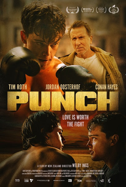 Punch Movie Poster Print featuring vibrant design and multiple size options.