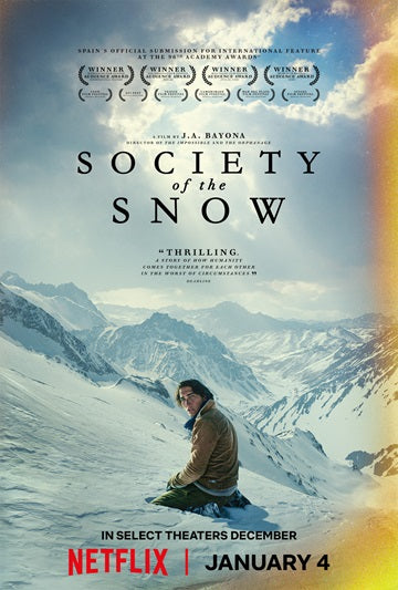 Society of the Snow Movie Poster Print featuring dramatic visuals.