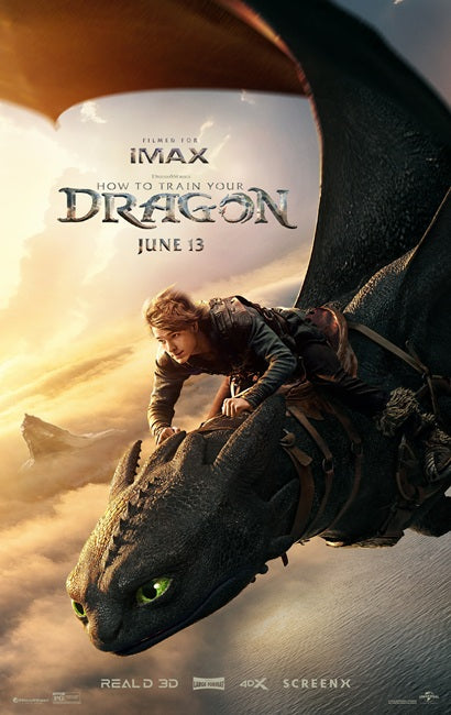 How to Train Your Dragon Movie Poster Print featuring iconic characters