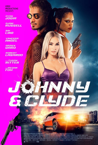 Johnny & Clyde Movie Poster Print showcasing dynamic design and vibrant colors.