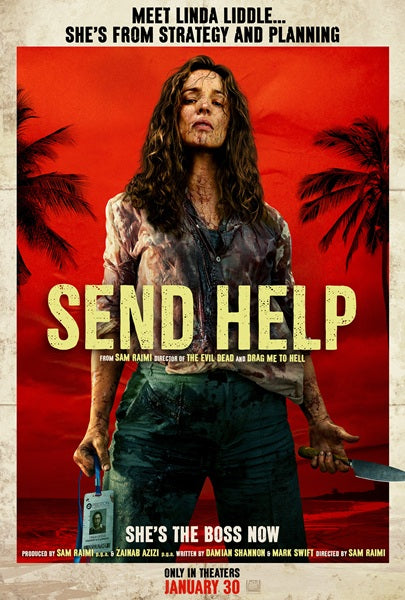 Send Help Movie Poster Print showcasing unique cinematic design.