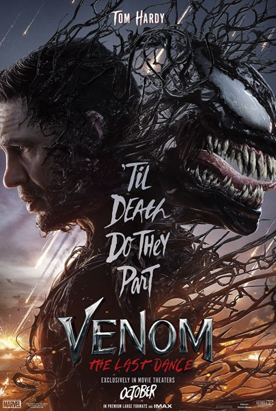 Venom The Last Dance Movie Poster Print showcasing the iconic character.