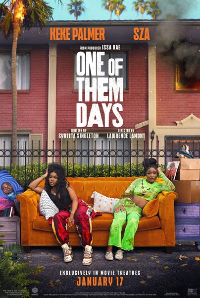One of Them Days Movie Poster showcasing dramatic visuals.