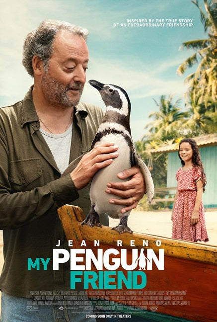 My Penguin Friend Movie Poster Print featuring whimsical imagery of friendship.