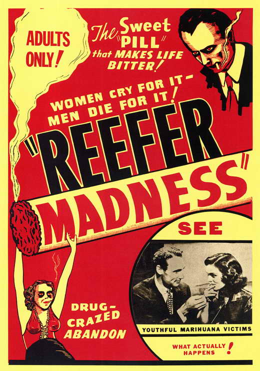 Reefer Madness Movie Poster Print showcasing vintage film art.