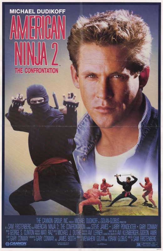 American Ninja 2: The Confrontation Movie Poster Print showcasing action-packed scenes.