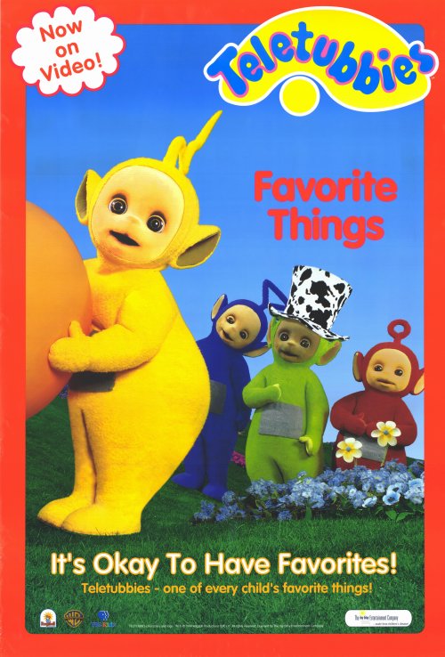 Teletubbies Favorite Things Movie Poster Print featuring vibrant characters.