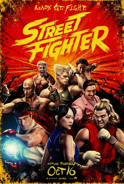 Street Fighter Movie Poster featuring iconic gaming characters