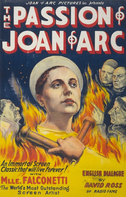 The Passion of Joan of Arc movie poster print, 27 x 40 inches.