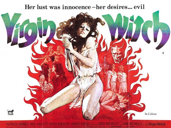 Virgin Witch Movie Poster Print featuring captivating artwork from the film.