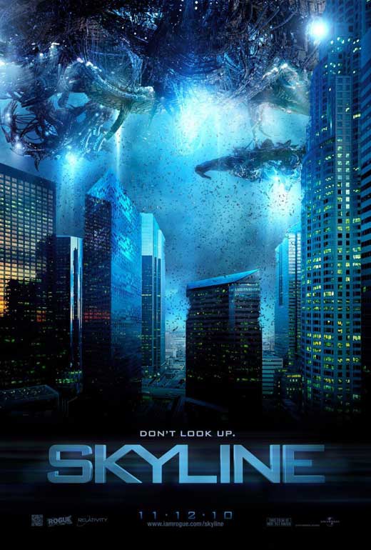 Skyline Movie Poster Print showcasing urban landscape and architecture.