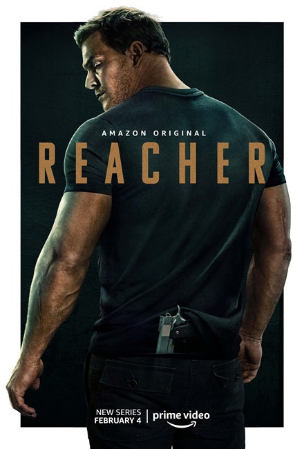 Reacher Movie Poster showcasing action and suspense.