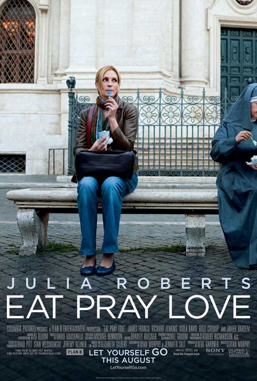 Eat, Pray, Love Movie Poster featuring stunning visuals from the film.