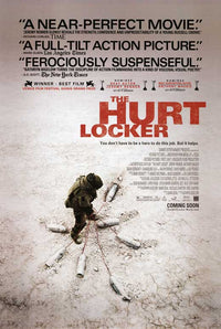 Hurt Locker Movie Poster featuring intense military action, 27 x 40 inches.