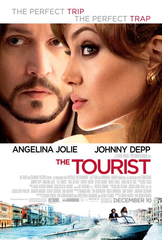 The Tourist Movie Poster Print featuring vibrant colors and cinematic design.