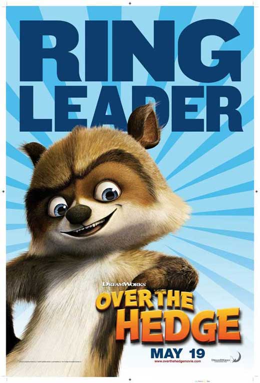 Over the Hedge Movie Poster Print featuring vibrant characters and colors, 11x17 size.