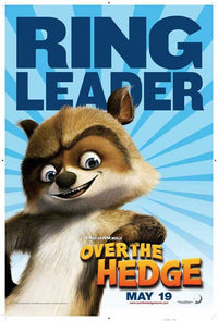 Over the Hedge Movie Poster Print featuring vibrant characters and colors, 11x17 size.